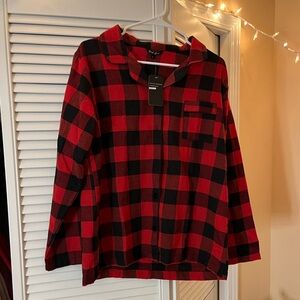 Just Love Flannel Red and Black Womens Size L